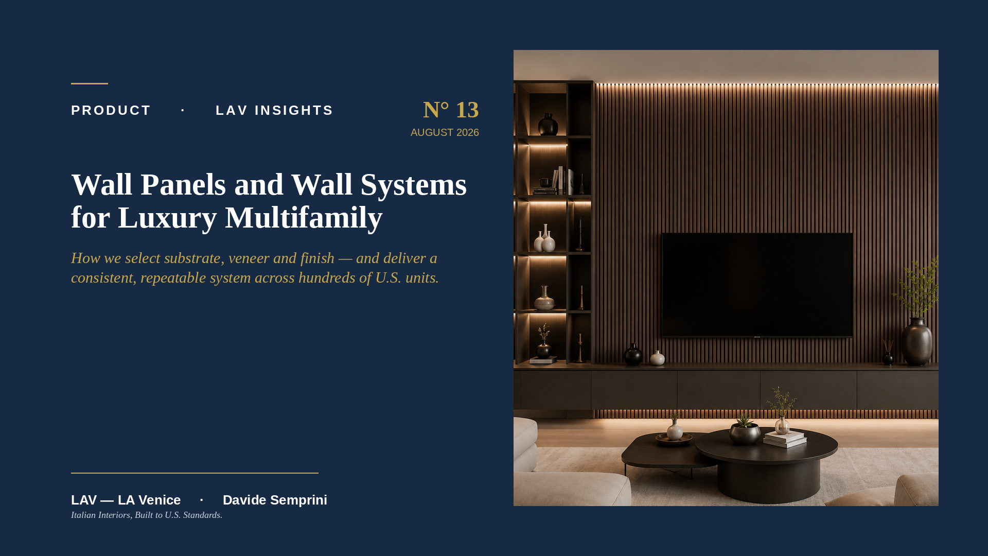 Wall Panels and Wall Systems for Luxury Multifamily