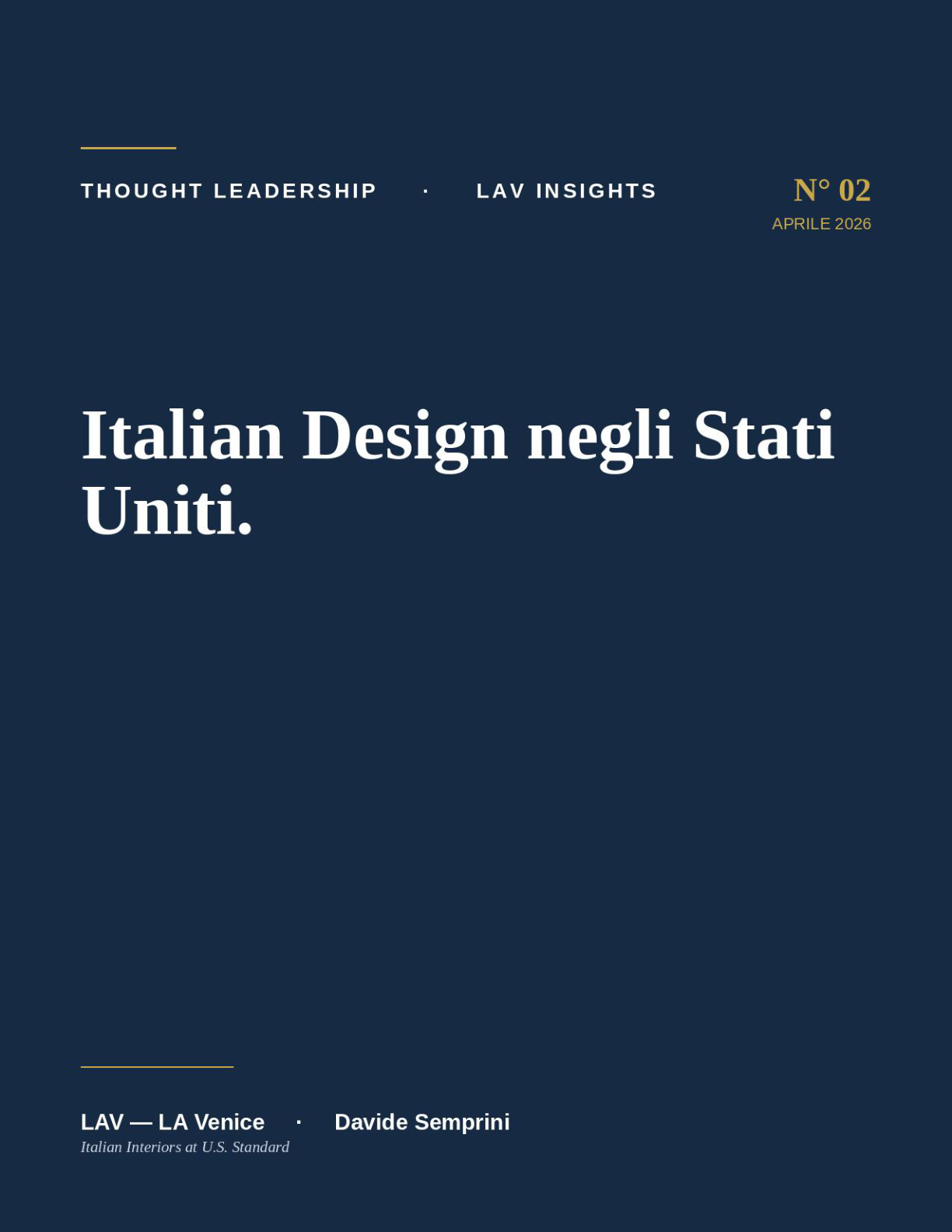 Italian Design negli Stati Uniti.